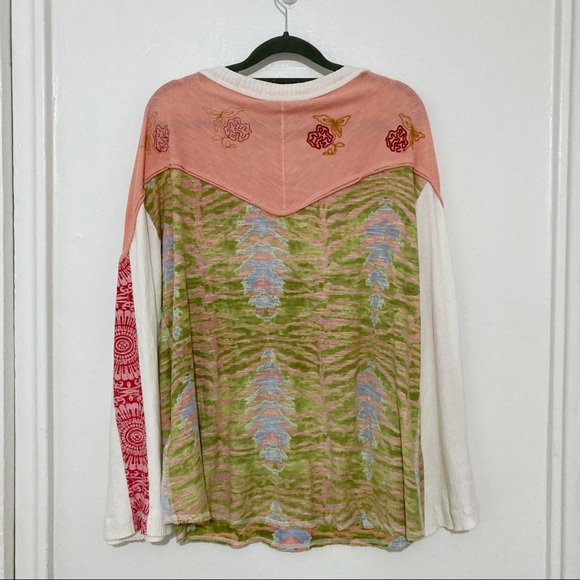 Free People Wherever Tee Floral Combo Size XS NWOT - Picture 10 of 12